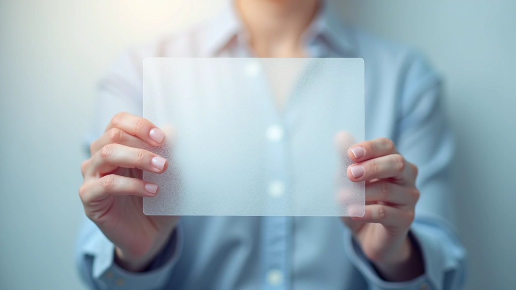 Glasmorphismus-Design-Element mit Frosted-Glass-Effekt und durchscheinender Textur auf Hintergrund