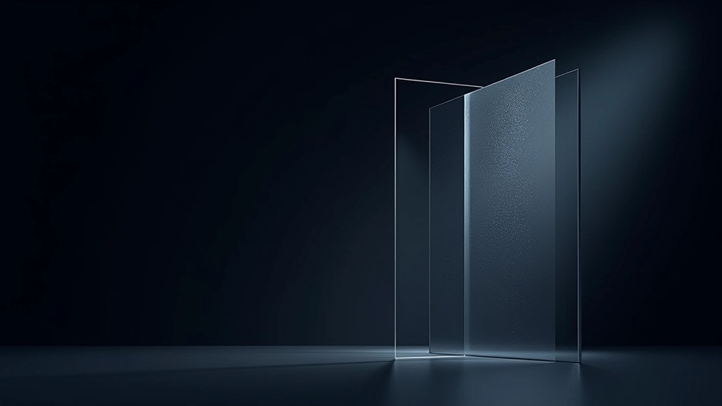 Modernes Webdesign-Interface mit Farbverlauf und Glasmorphismus-Effekten auf dunklem Hintergrund