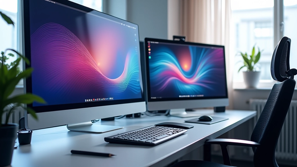 Modernes Webdesign mit Farbverläufen und Glasmorphismus-Effekten auf verschiedenen Bildschirmen